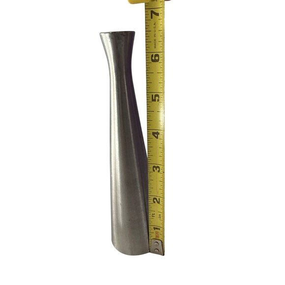 Sleek Modern Stainless Steel Decorative Bud Vase Minimalist Design 6.5 Inch - Picture 4 of 4